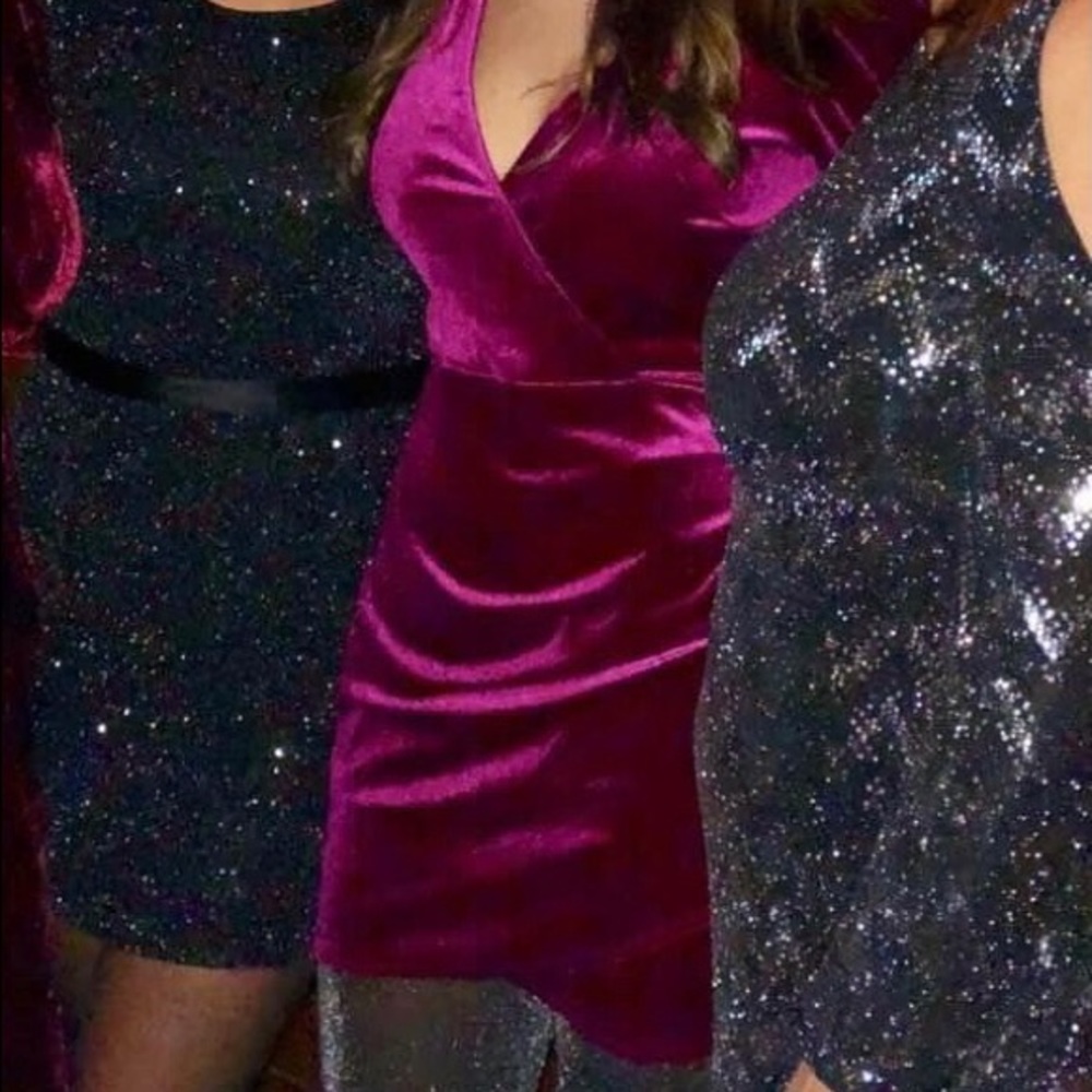 Velvet Fuchsia Dress